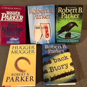 Lot of 5 Signed ROBERT B. PARKER BOOKS 1st Ed / 1st Printing